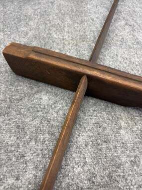 Vintage Montagnard Crossbow Art Carved Wooden Tribal Bow US Vietnam War Era 41”
